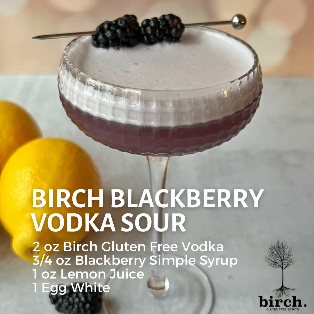 Birch Blackberry Vodka Sour- Birch Gluten Free Vodka